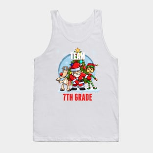 Team 7TH GRADE Santa Elf Reindeer Flossing Kids Christmas Tank Top